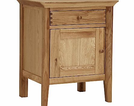 John Lewis Essence 1 Door Bedside Table, Oak