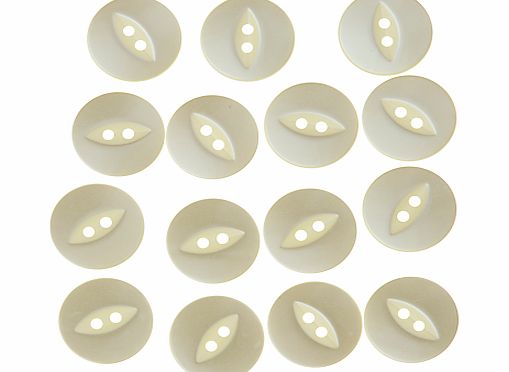 John Lewis Fish Eye Button, 19mm, Pack of 15