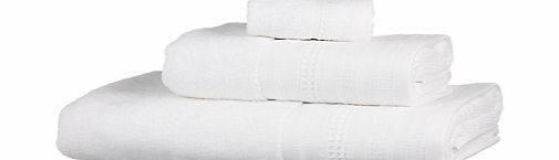 Flat Border Towels, White