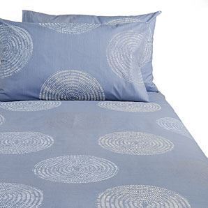 john lewis Folk Circles Duvet Cover- Smoky Blue- Kingsize