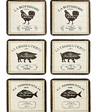 French Market Coasters, Set of 6