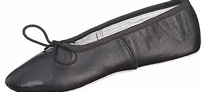 Leather Ballet Shoes, Black