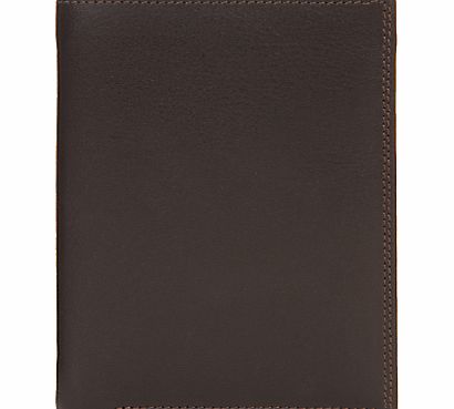 John Lewis Leather Shirt Wallet, Brown