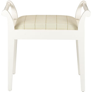 Louisa Dressing Table Stool- Soft White