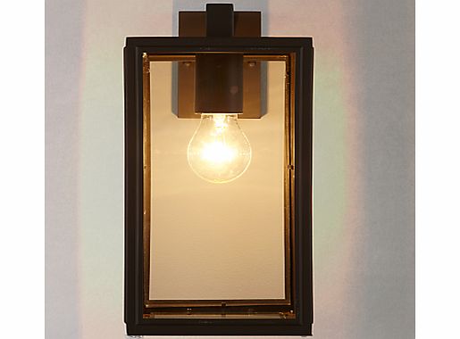 John Lewis Louvre Outdoor Glass Lantern, Coffee