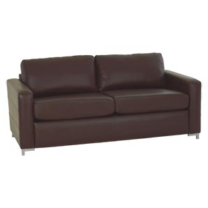 John Lewis Maestro Leather Sofa Bed, Chocolate