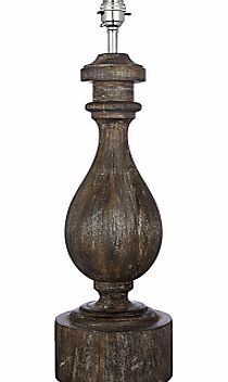 John Lewis Marielle Wood Lamp Base, Graphite