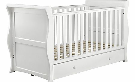 Martha Sleigh Cotbed, White