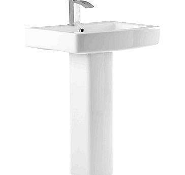 John Lewis Monaco Single Tap-Hole Bathroom Sink