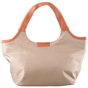 John Lewis Nylon and Leather Bag- Tan- Small