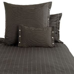 John Lewis Premium- Double Stripe Duvet Cover- Nero- Single