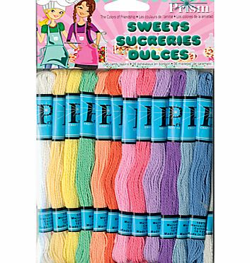 John Lewis Prism Pastel Floss Skeins, Multi, Pack of 36