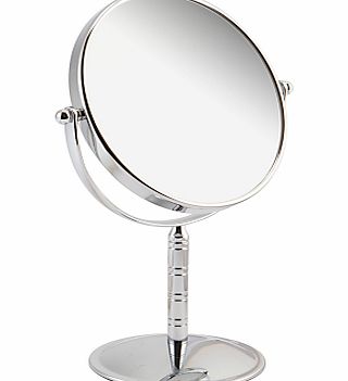 Ring Stem Free Standing Mirror, Chrome