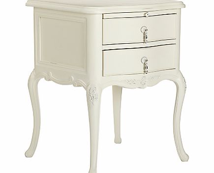 John Lewis Rose Bedside Table, Ivory