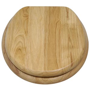 John Lewis Rubberwood Toilet Seat