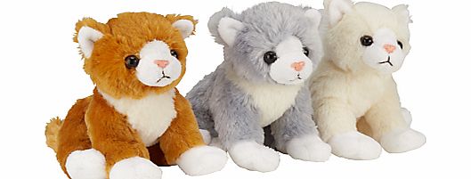 John Lewis Sitting Cat Plush Toy, Assorted