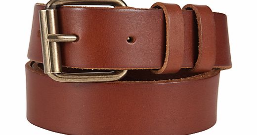 John Lewis Smooth Leather Jeans Belt, Tan