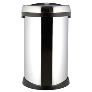 Soft Touch Bin, Chrome, 50L