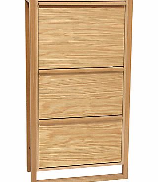 John Lewis Tall Shoe Storage Cabinet, Oak