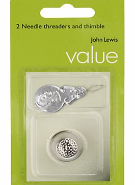 John Lewis The Basics Needle Threaders and Thimble