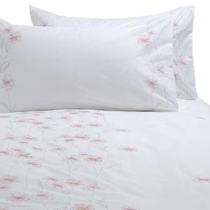 john lewis Titania Duvet Cover- White / Shell Pink- Double