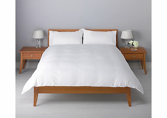 John Lewis Waffle Stripe Duvet Cover Set, White