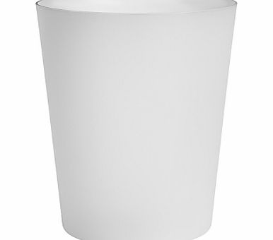 John Lewis White Frosted Open Top Bin