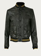 JOHN VARVATOS LEATHER BLACK S JV-T-L311H4B