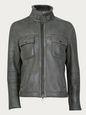 JOHN VARVATOS LEATHER GREY 48 EU JV-U-L349J2-X64