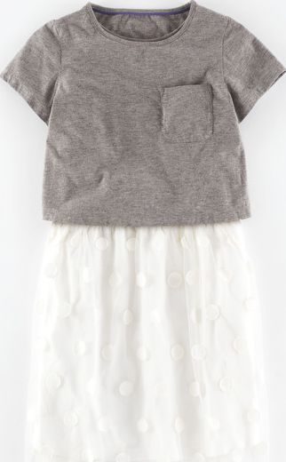 Johnnie  b, 1669[^]34892026 Anya Summer Dress Grey Marl/Ecru Spots Johnnie