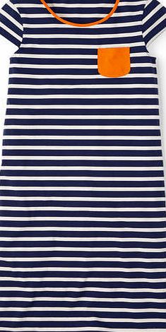 Johnnie  b Elsie Dress, Navy/Ecru Stripe 34530865