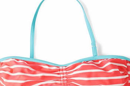 Johnnie  b Printed Bandeau Bikini Top Coral Johnnie b,