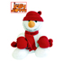 Jolly Doggy SNUGGLES SNOWMAN SQUEEKY TEDDY DOG TOY