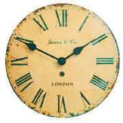 & Co Tin Convex Wall Clock