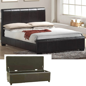 Joseph Chello 5FT Kingsize Leather Bedstead