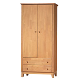 Joseph 2 Door Wardrobe Rubberwood with Maple finish