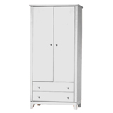 Joseph 2 Door Wardrobe Rubberwood with White finish