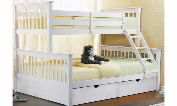 Joseph Sonya Three Sleeper Wooden Bunk Bed-White