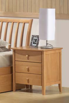 Julius 3 Drawer Bedside Table