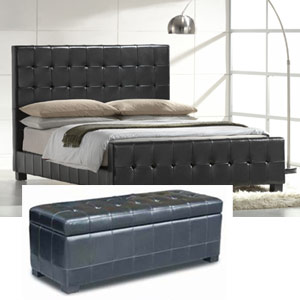 Joseph Mondo 4FT 6 Double Leather Bedstead