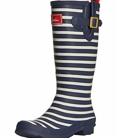 Joules Womens Welly Print Wellington Boots R_WELLYPRINT Navy Stripe 7 UK, 40 EU, 9 US