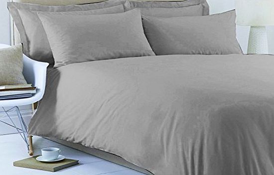 JOYSLEEP Love2Sleep EGYPTIAN COTTON HOTEL QUALITY GREY DUVET COVER amp; PILLOWCASES SET - SINGLE BED SIZE