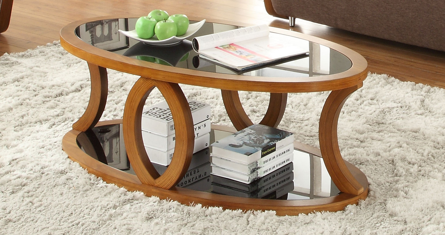 JUAL Curve Walnut Coffee Table JF102 (Jual Curve