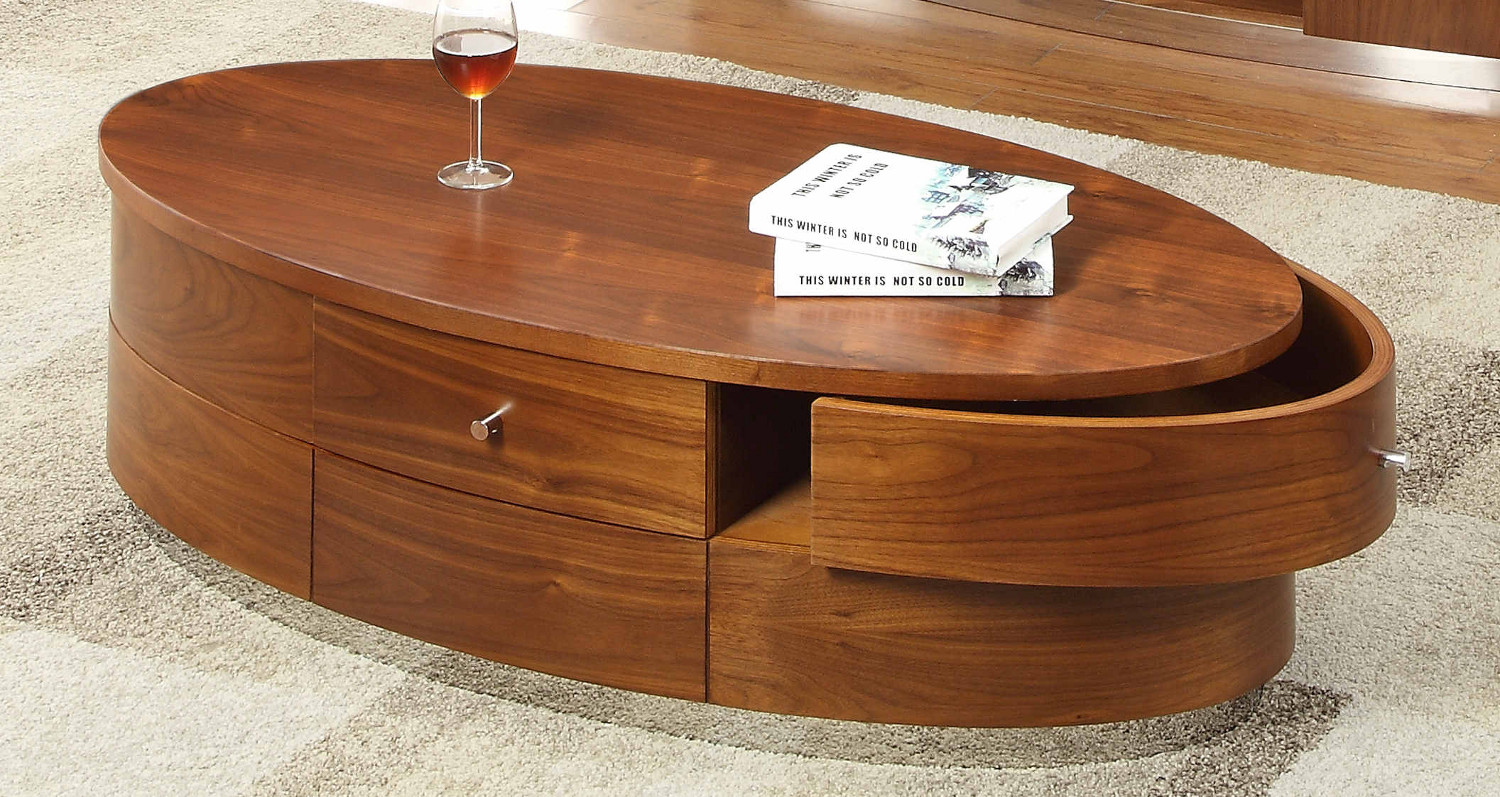 Curve Walnut Coffee Table JF607 (Jual Curve