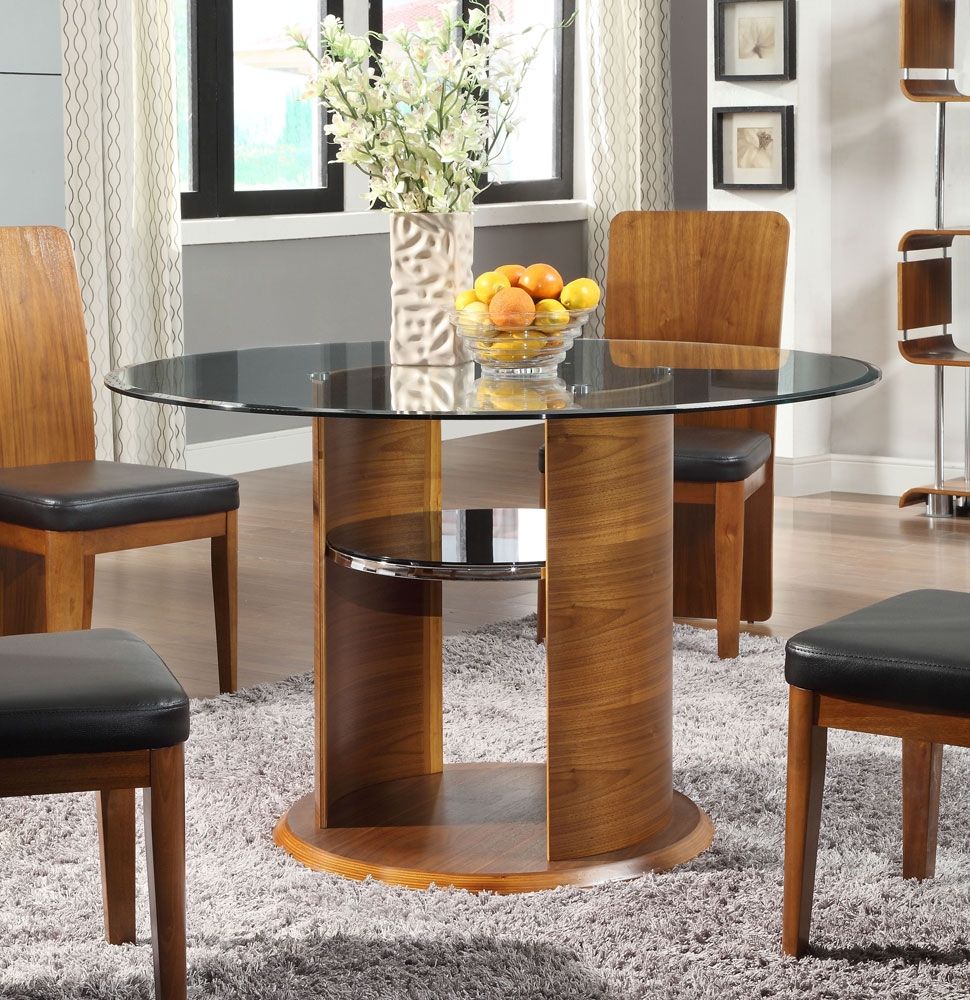 JUAL Curve Walnut Dining Table JF603