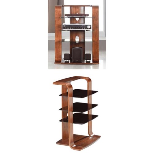 Jual Furnishings Caleb Black Glass Hi-fi Unit in