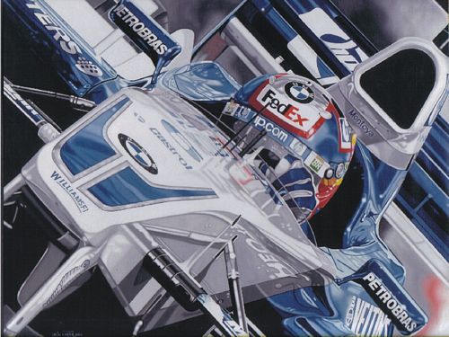 Juan Pablo Montoya Colin Carter - Colombian Challenge - Juan Pablo Montoya British GP 2002 Ltd Ed 500 Shipped in protec