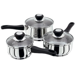 Vista 3-Piece Stainless Steel Cookware Set