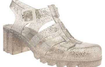 Juju Jellies womens juju jellies silver babe glitter