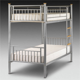 Julian Bowen Atlas 90cm Bunk in Metal with Aluminium finish